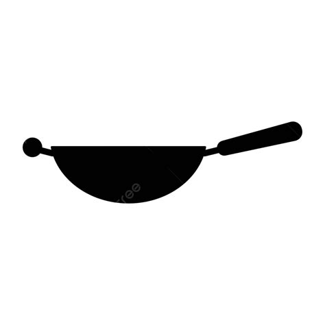 Glyph Icon Of A Wok Frying Panessential Kitchen Appliance Vector Steel