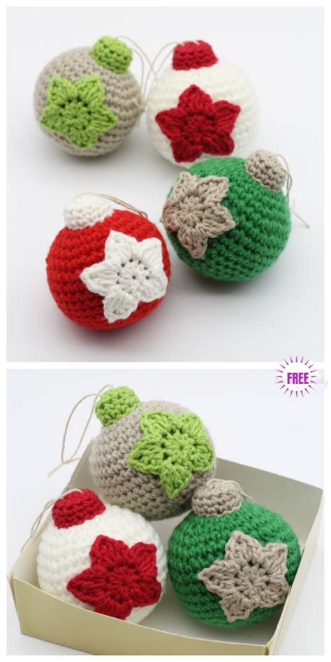 Crochet Christmas Bauble Ornament Free Crochet Patterns Crochet