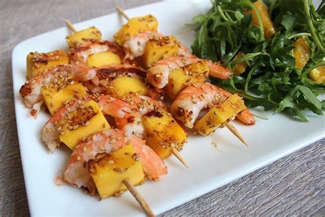 Brochette Crevette Mangue