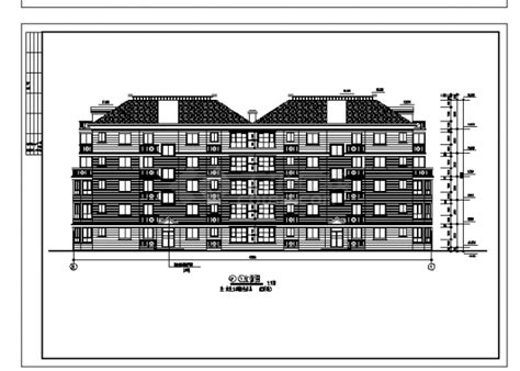 2套繁昌县某住宅区楼建筑设计施工cad图纸住宅小区土木在线