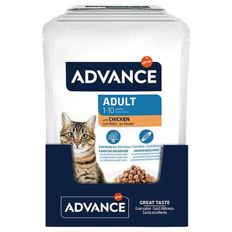 Advance Adult Chicken Tavuk Etli Kedi Yaş Maması 85 Gr x 12 Adet Kedi