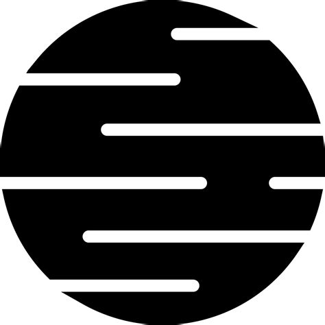black  white illustration  venus planet icon  vector art