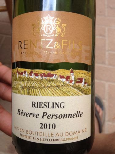 Rentz Fils R Serve Personnelle Riesling Vivino Us