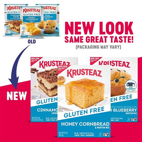 Krusteaz Gluten Free Honey Cornbread Mix 15 Oz Box Real Honey Infused