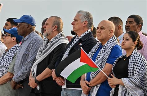 Cuban President Diaz Canel Led Havanas Protest Demanding A Ceasefire