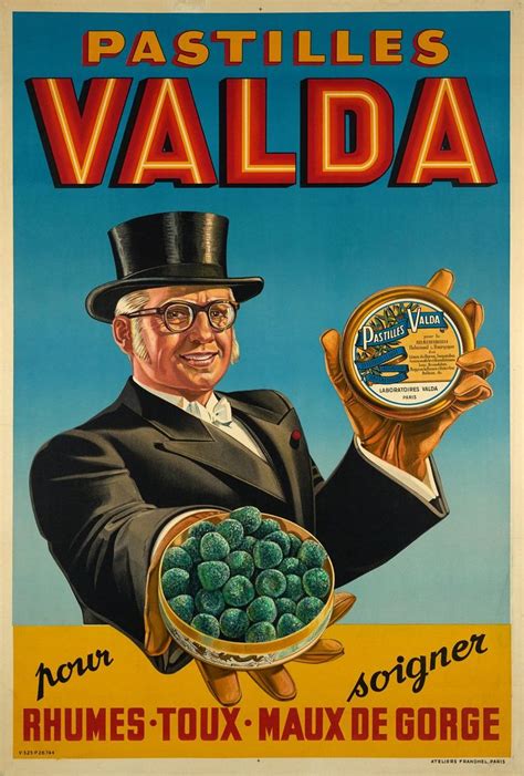 Affiche Ancienne Pastilles Valda Galerie Anuncios Vintage