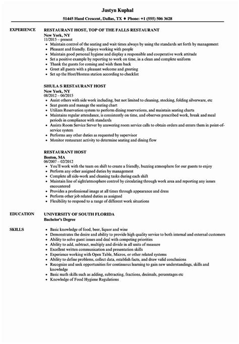 50+ Restaurant host resume examples For Your School Lesson