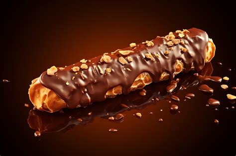 Premium Ai Image Chocolatedipped Pretzel Rod Tasty Dessert Background