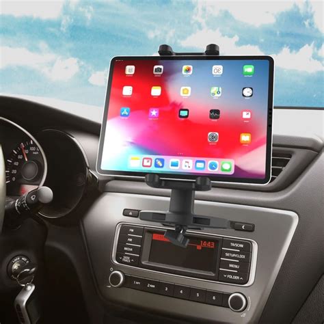 Cuxwill Car Mount Cd Slot Tablet Holder For Ipad Phone