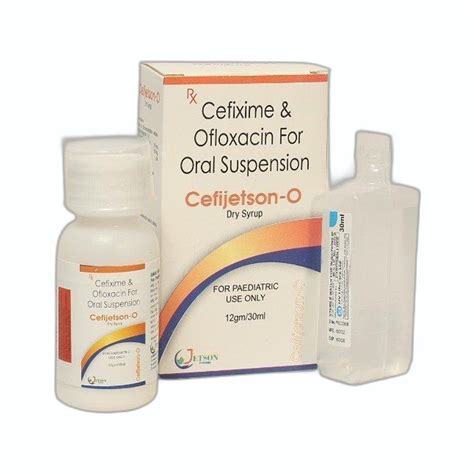 Syrup Cefixime Ofloxacin Oral Suspension For Clinical Packaging Size