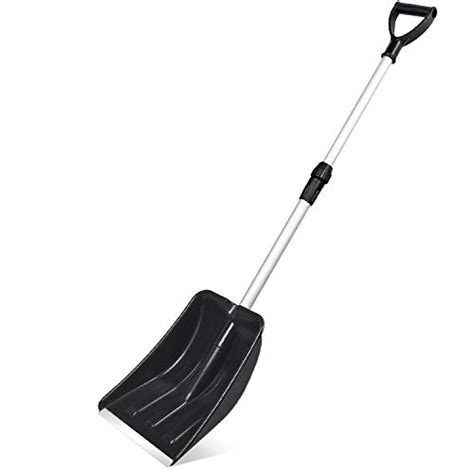 Snow Shovel with 46'' Adjustable Aluminum Handle 10.5'' Wide Blade ...