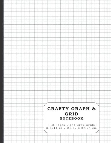 Crafty Graph and Grid: 5x5 Grid Notebook, Light Grey Square and Dot ...