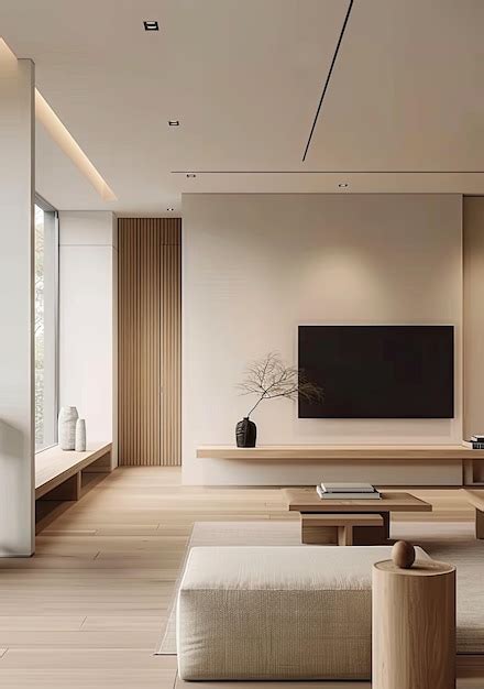 Premium Photo | Beautiful interior design in minimalist japanese style