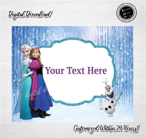 Printable FROZEN Birthday Party Sign, Frozen Birthday Sign, FROZEN ...