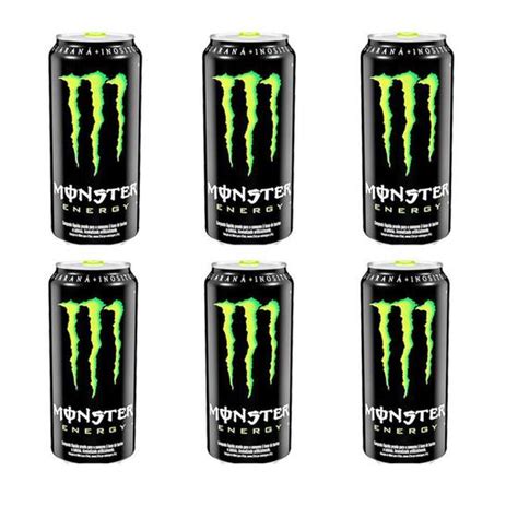 Energetico Monster Energy Drink Fardo 6 Latas De 473ml Bebida