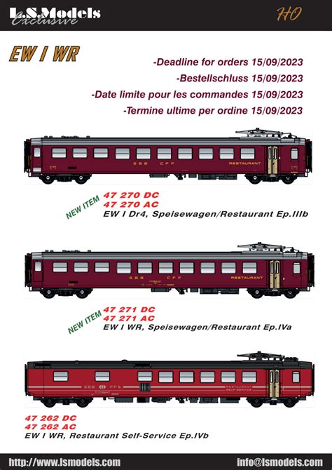 LS Models SBB CFF FFS EW I Restaurant Coaches WR TrainsDepot Org