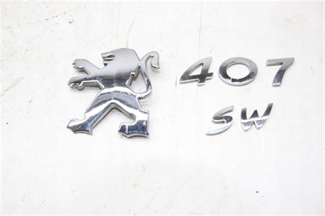 EMBLEMAT LOGO ZNACZEK KLAPY PEUGEOT 407 SW KOMBI 13584708572