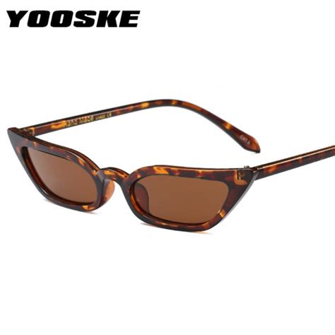 Yooske Women Cat Eye Sunglasses Small Size Brand Designer Fashion Retro