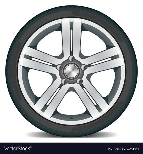 Car Wheel Royalty Free Vector Image Vectorstock