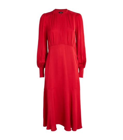 Womens Me Em Red Panelled Midi Dress Harrods Uk