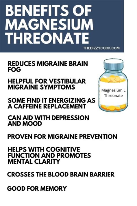 Magnesium Threonate for Migraine Brain Fog - The Dizzy Cook