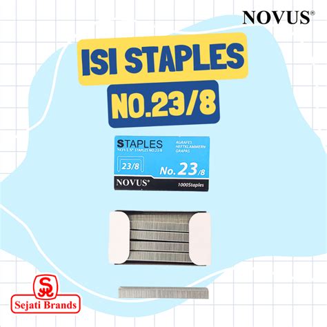 Jual Novus Isi Stapler Jilid 23 8 Staples 8 Mm Isi Staples Shopee