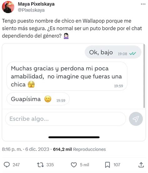 Tengo Puesto Nombre De Chico En Wallapop Porque Me Siento M S Segura