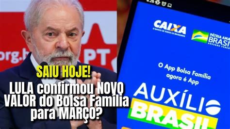 Saiu Agora Novo Bolsa Fam Lia Lula Confirmou Novo Valor Do Bolsa