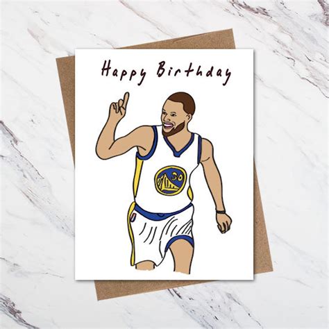 Steph Curry Birthday Card - Etsy