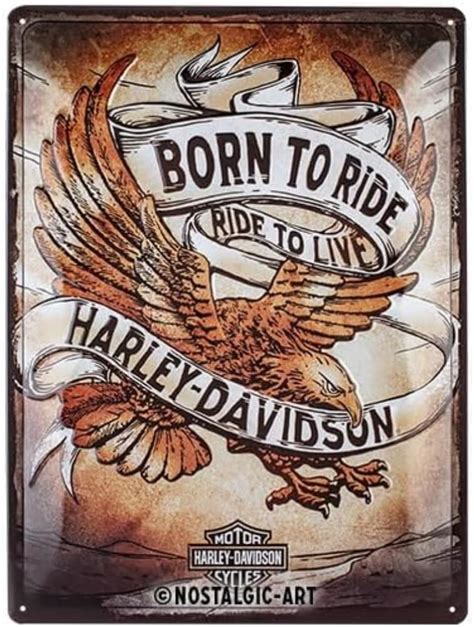 Nostalgic Art 22175 Plaque en métal Harley Davidson Huile Pre Luxe en