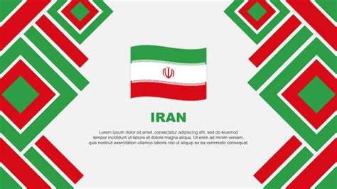 Premium Vector Iran Flag Abstract Background Design Template Iran