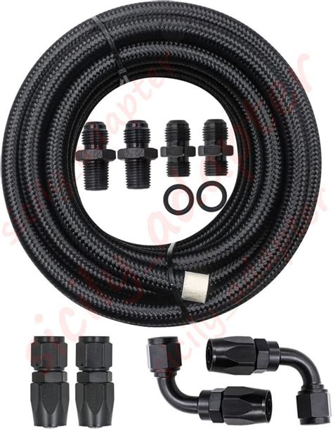 4l60e 4l65e Automatic Transmission Cooler Line Kit Black 6 An Steel Braided Usa Ebay