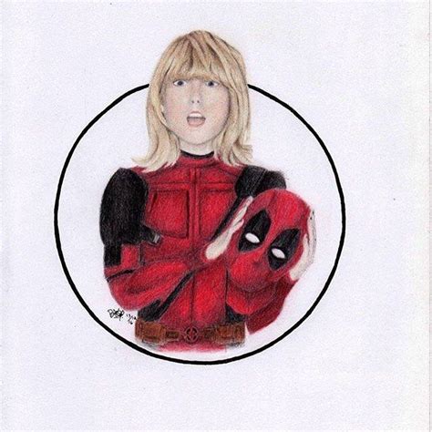 Love this fan art of Taylor Swift with the Deadpool costume : @over ...