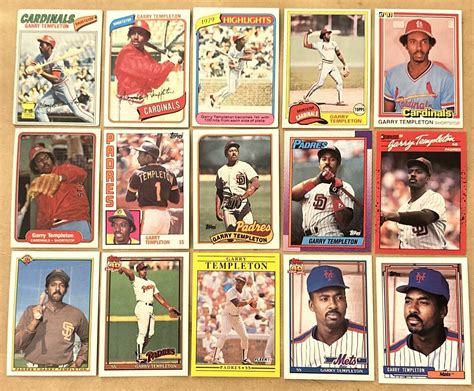 Garry Templeton Lot Of Cardinals Padres Mets W Topps Rc