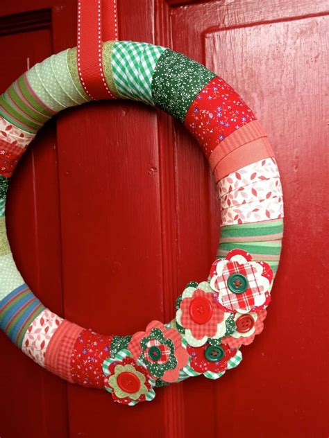 Diy Fabric Wrapped Wreath Jaime Costiglio