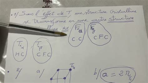 Exercice sur la cristallographie les propriétés de base des matériaux