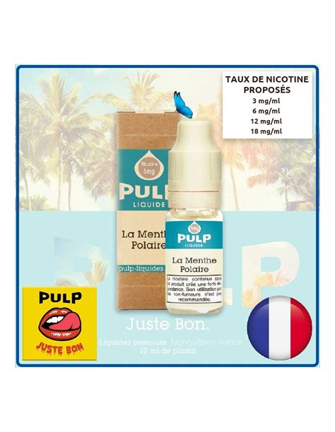 E Liquide Tr S Frais La Menthe Polaire De Pulp Ecig N Vape Dosage