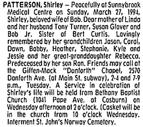 Shirley Susanne Curtis Patterson 1931 1994 Find A Grave Memorial