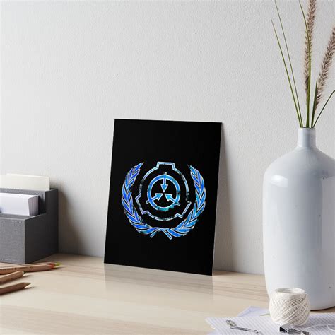 Scp Foundation Blue Crest Symbol Art Board Print For Sale By