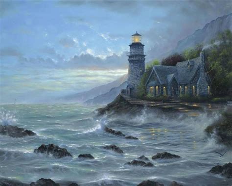 Jesus Savior Pilot Me Over Life S Tempestuous Seas Thomas Kinkade