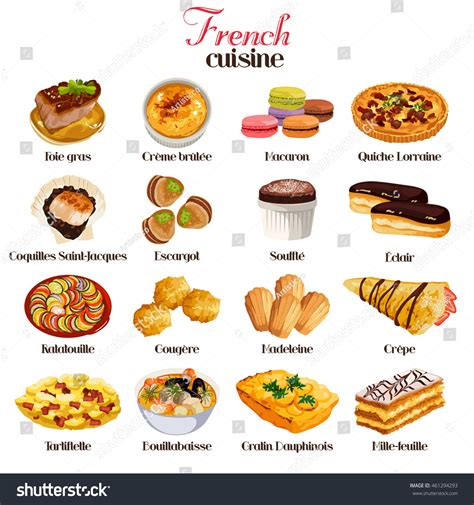 Vector Illustration French Cuisine Icon Sets Stock Vector (Royalty Free) 461294293 | Shutterstock