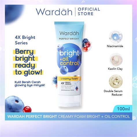 Jual Wardah Perfect Bright Creamy Foam Brightening Oil Control