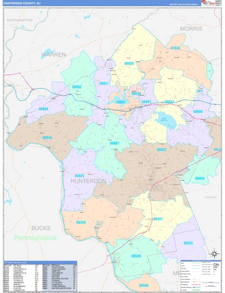 maps  hunterdon county  jersey marketmapscom