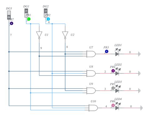 1x4 Demultiplexer Multisim Live