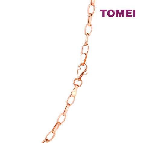 TOMEI Love Chain Necklace, Rose Gold 585 – eTomei.com Tomei Gold ...