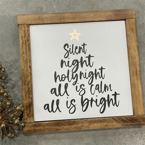 Silent Night Card Etsy