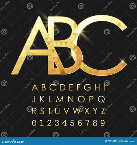 Alphabetic Fonts and Numbers Stock Vector - Illustration of icon ...