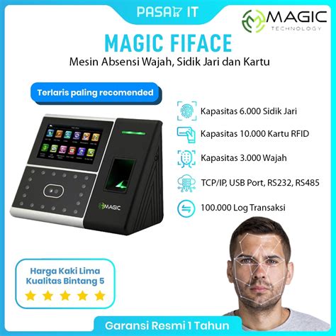 Jual Mesin Absen Magic Fiface Mesin Absensi Wajah Absen Fingerprint