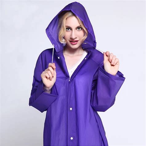 Fashion EVA Raincoat Outdoors Travel Waterproof Portable Transparent