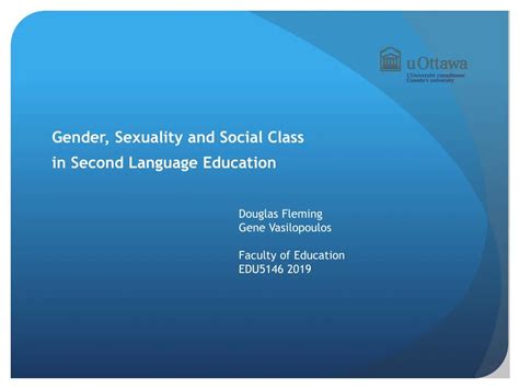 Ppt Gender Sexuality And Social Class In Second Language Education